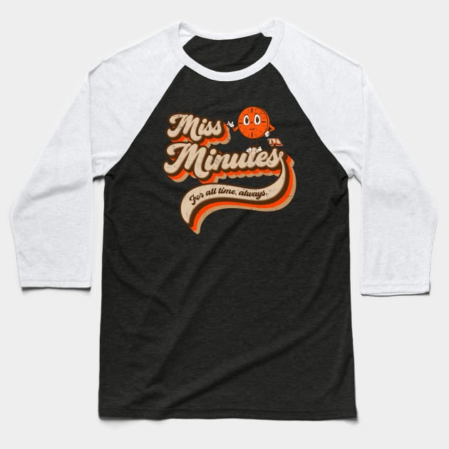 MISS MINUTES Baseball T-Shirt by DrMonekers